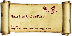 Meinhart Zamfira névjegykártya